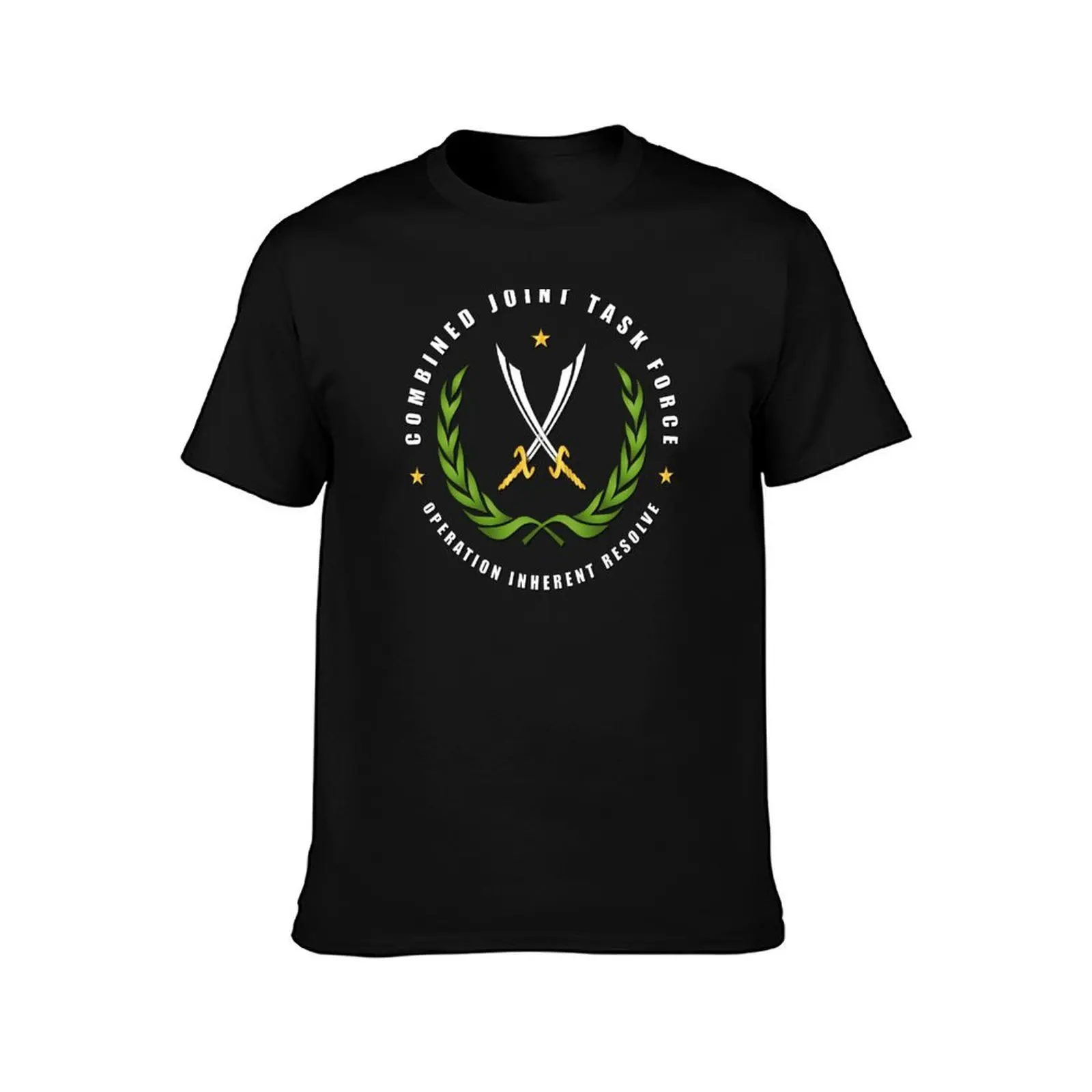 JTF - Joint Task Force - Operation Inherent Resolve wo Bkgrd T-Shirt Daily Wear Plain Short Sleeve Shirt T-Shirt