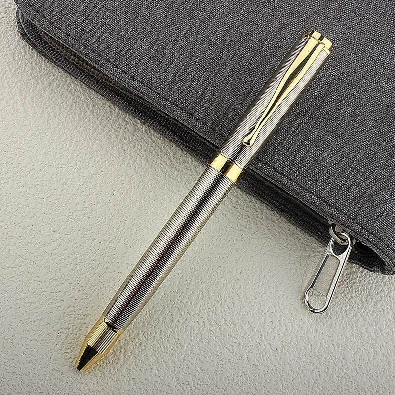 Luxury High Quality 716 Silvery Business Office Ballpoint Pen New Student School Stationery Supplies Ball Pointpens for Writing