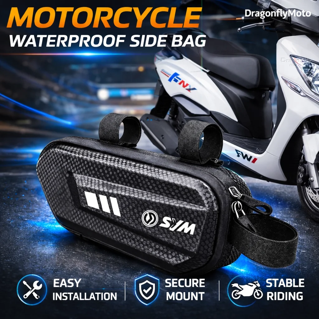 

Большая вместительная боковая сумка для мотоцикла SYM JP150 GR125 Fiddle 3 FNX150 Maxsym 400i 600i, водонепроницаемая многофункциональная сумка для хранения вещей