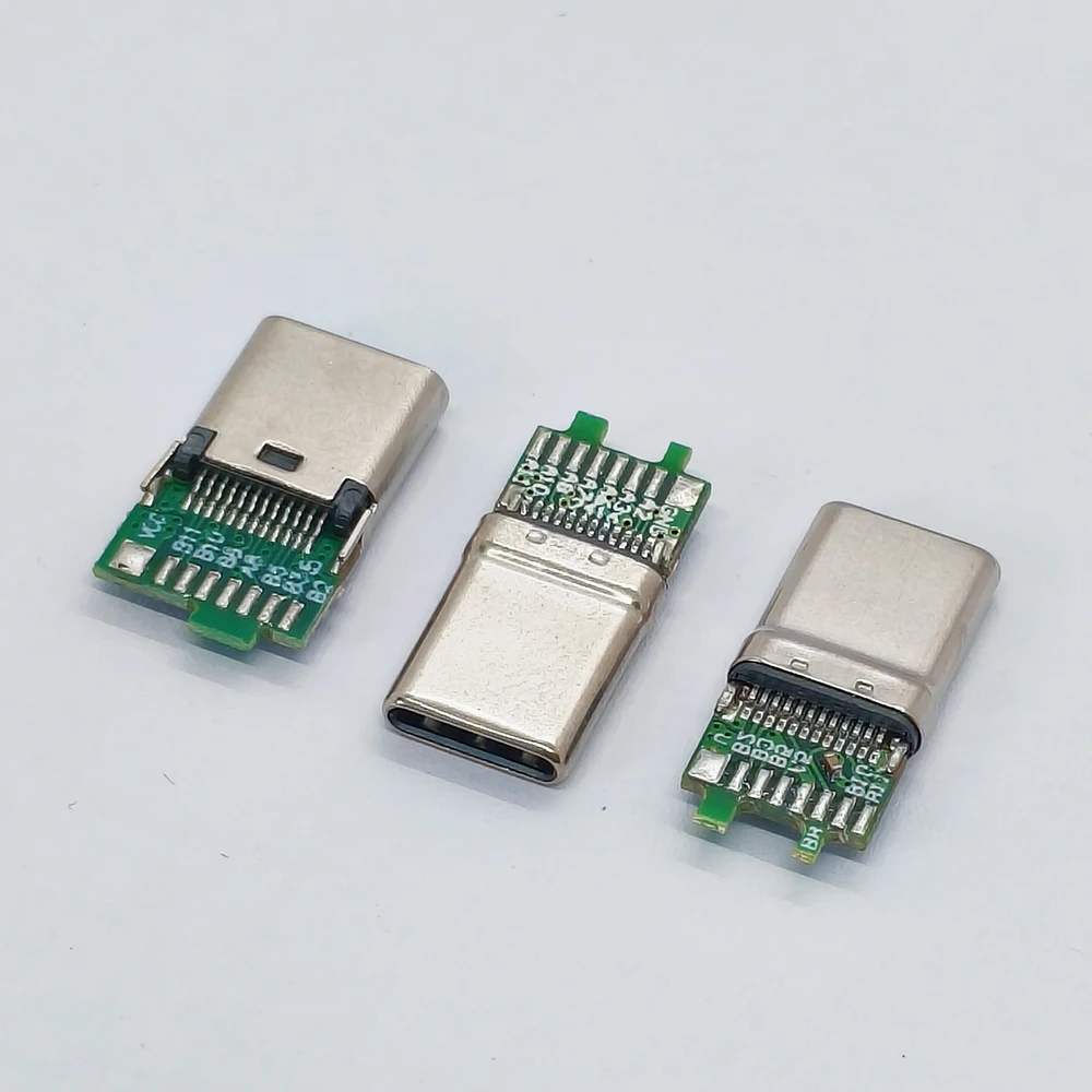 5 Stück USB3.1 Typ-C Stecker, neue Form, grüne Leiterplatte, Ladeanschluss, 24-Pin Typ-C Buchse, 0,8 mm Klemmbrett, 9,3 mm – Detail 3