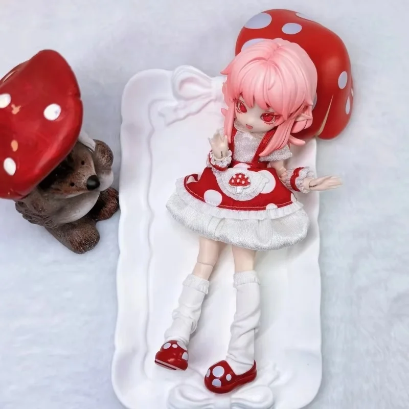 Genuine In Stock New Mushroom Fungus 12 Points Bjd Blind Box Movable Doll Bjd Trendy Play Cute Desktop Ornament Fan Kawaii Gifts view 6