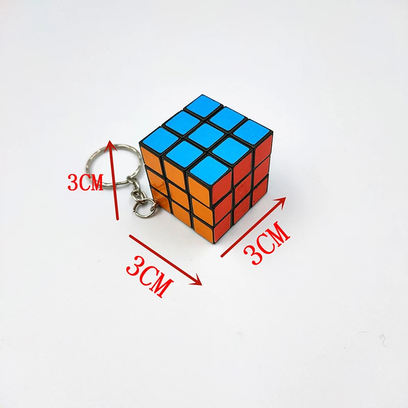 Creative 3x3cm Mini Puzzle Magic Cube Keychain Promotional Gift Bag Accessories For Children Kids Girls Fashion Jewelry Gift