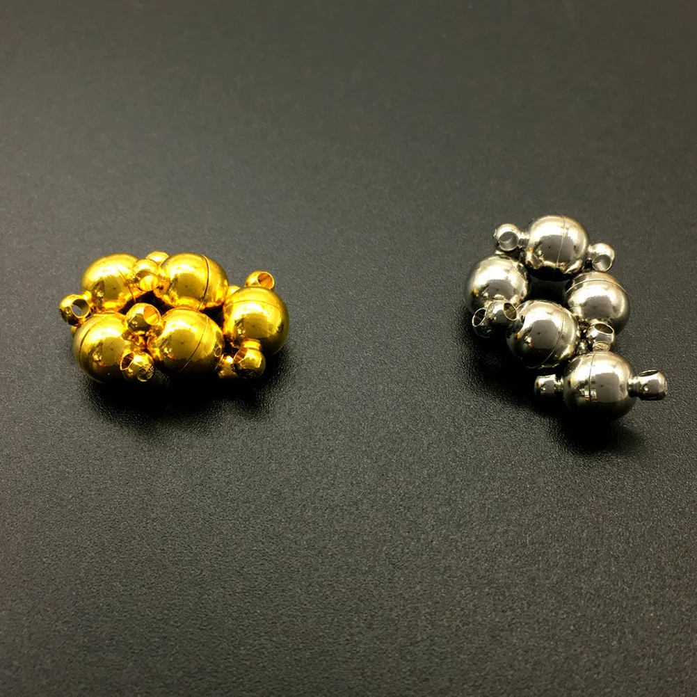 

10 Pcs Necklace Bracelet Clasp Magnetic Connectors for Jewelry Fastener Hook Barrel Clasps