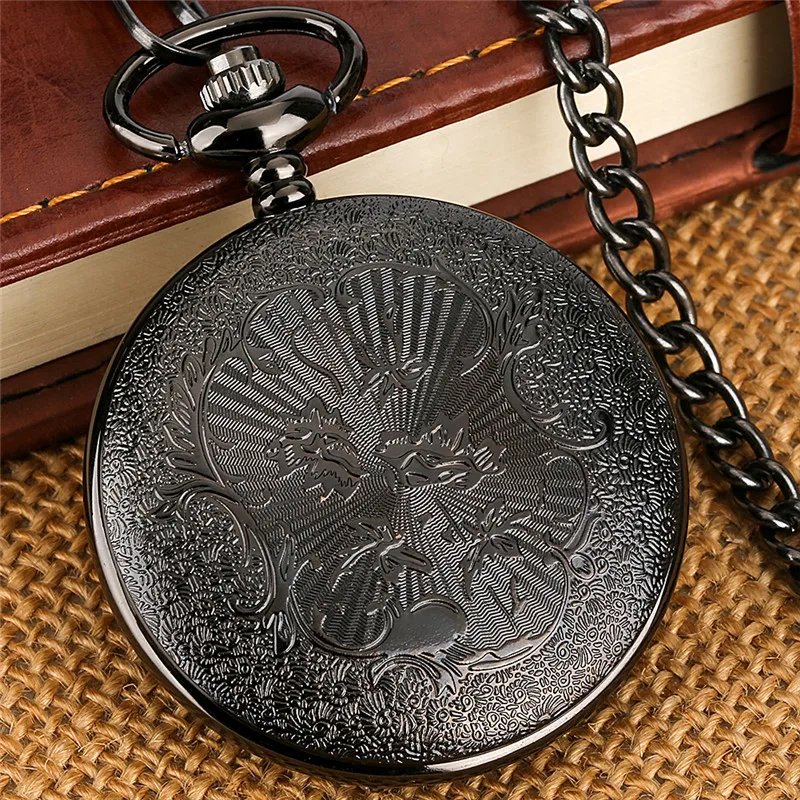 Classical Labrador Retriever Design Clock Animal Pet Dog Case Roman Number Quartz Analog Pocket Watch for Men Women Long Chain