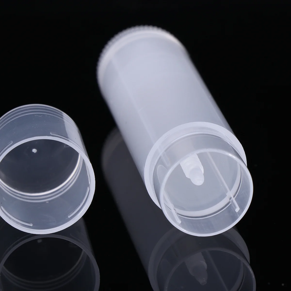 25 Pcs Lip Container Tubes Balm with Caps Lipgloss Lipstick Clear Empty Containers