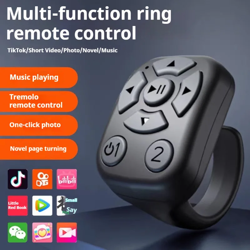 

Пульт дистанционного управления Bluetooth для Douyin, Kuaishou, с функцией селфи, имитацией перелистывания страниц, для фото и видео, для электронных книг, для лайков в Kuaishou