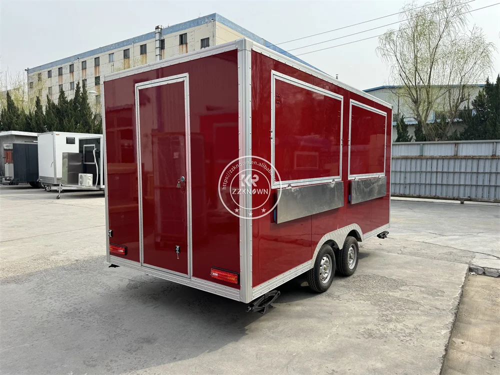 2025 China Concession Retro helado carrito de pavo freidora móvil camión de comida remolque a la venta EE. UU.