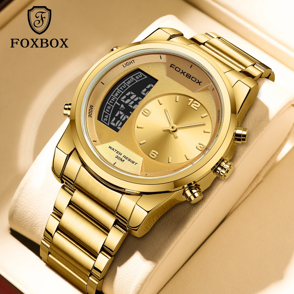 ساعات LIGE الفاخرة الإلكترونية للرجال كاجوال رياضية من الفولاذ المقاوم للصدأ مقاومة للماء كوارتز عسكرية كرونوغراف تناظرية على مدار الساعة للرجال #1