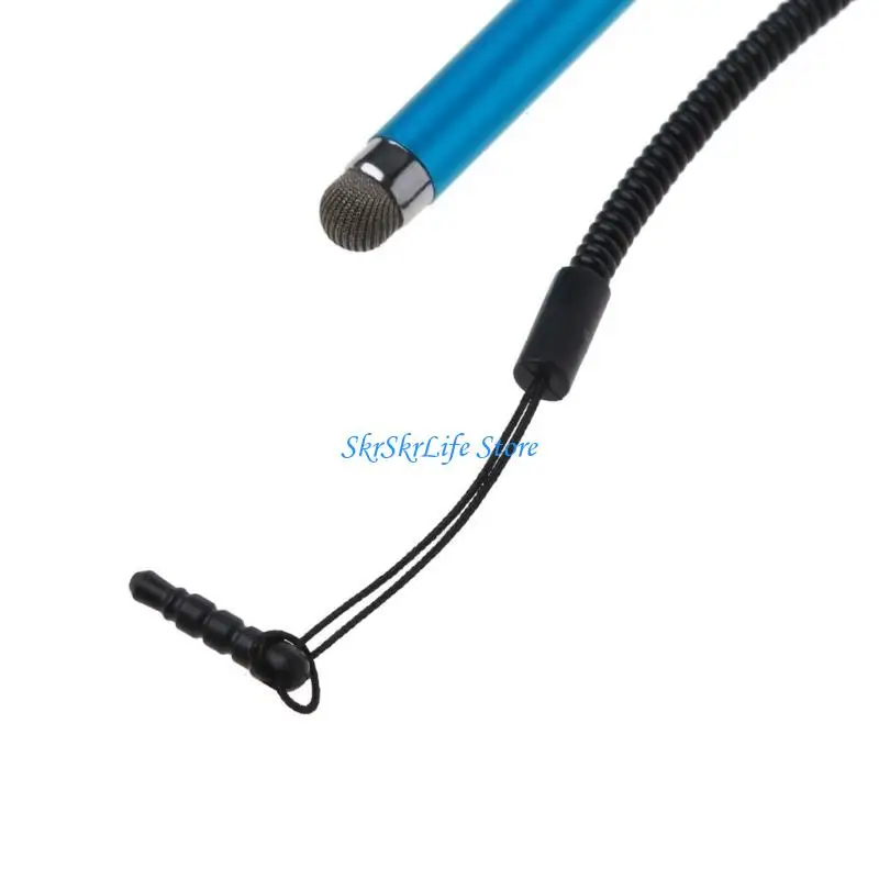

E65E Anti-lost Lanyard Touch Screens Pen Fibre Mesh Micro Fiber Tip Pen for 2018 Phone Smartphone Tablet