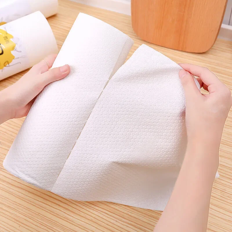 Kitchen Disposable Multi-purpose Wet/Dry Kitchen Paper Towel Dishwashing Cloth Water-absorb Household Cleaning Non-woven Cloth
