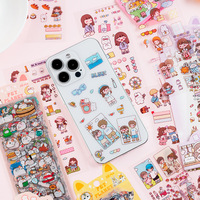 10 Pcs/Set Creative Cute Waterproof PET Pet Planet Series Journal Material Pack - Children's Toy Stickers & Decals