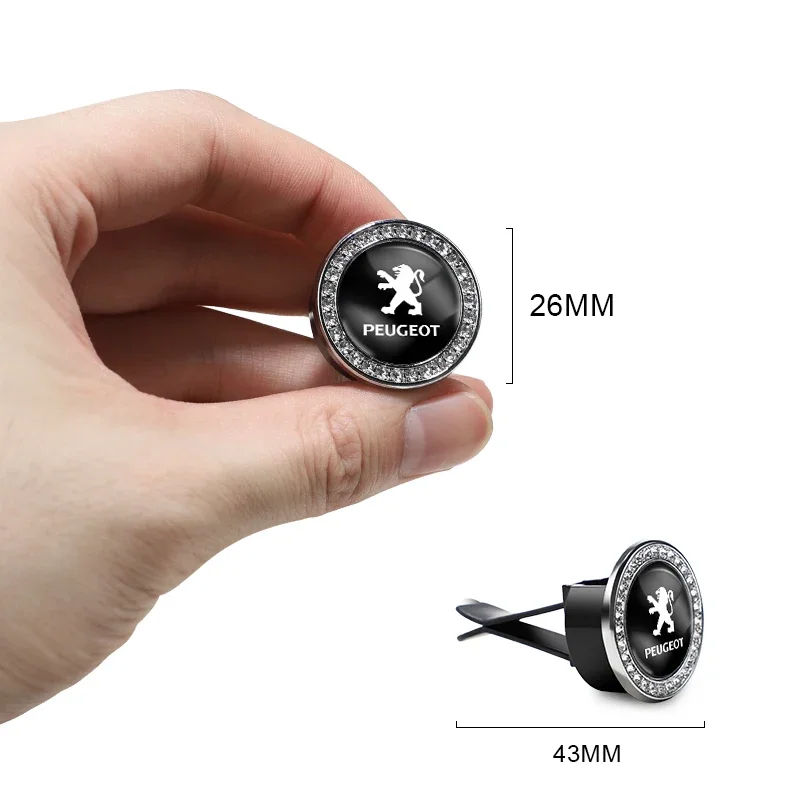 Car Emblem Freshener Solid Perfume Air Conditioner Vent Clip For Peugeot 307 206 205 108 207 301 408 607 107 106 308 406 3008