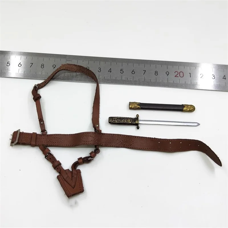 CHN-025 1/6 Male Head Carving Military Coat Breeches Boots Shoes Belt Weapon Telescope Model Fit 12'' Action Figure In Stock