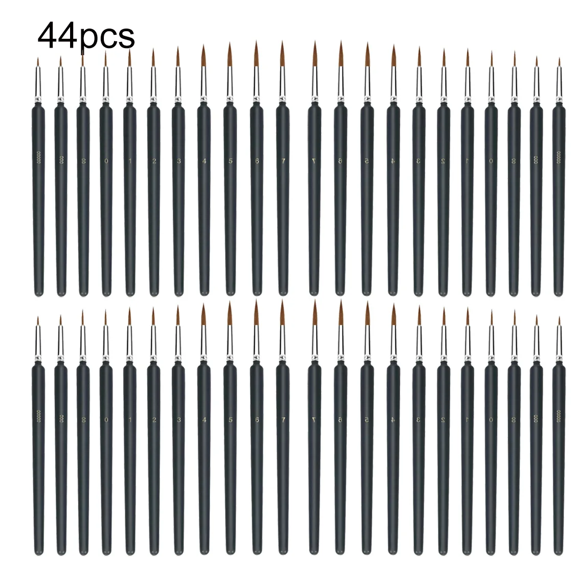

Миниатюрные кисти для рисования с 44-размерами, деревянная кисть с тонким кончиком для акварельной живописи, акриловая художественная живопись, модель для рисования