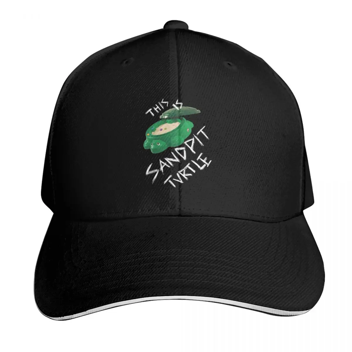 

This Is Sandpit Turtle - bmth meme - white on black Baseball Cap funny hat Luxury Cap beach hat Trucker Hats For Men Women's