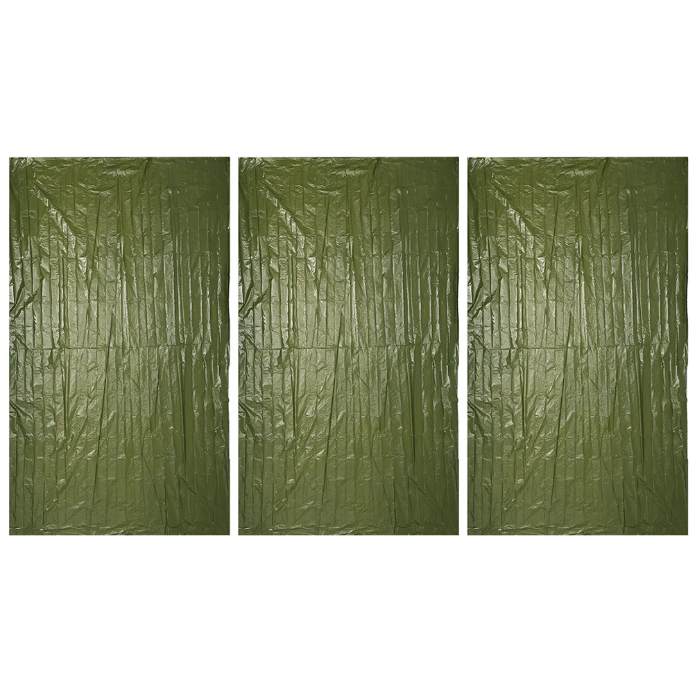 3Pcs Outdoor Camping Decke Wärmedämmung Notfall Überleben Kit Wasserdichte Tragbare Leichte Notfall Decke