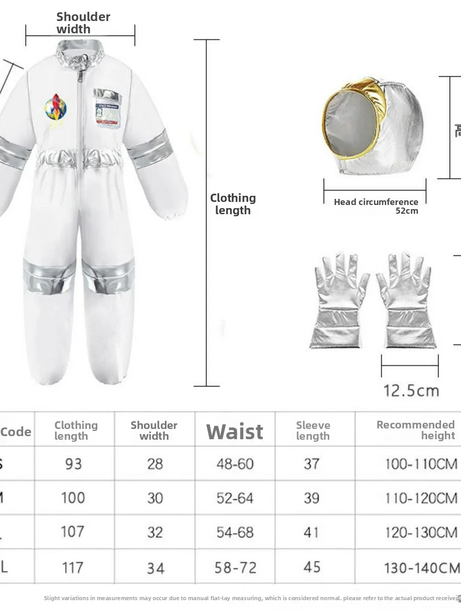 Kostium kosmonauty dla dzieci, strój astronauty na Halloween, przebranie na imprezę tematyczną, ubrania z poliestru.
