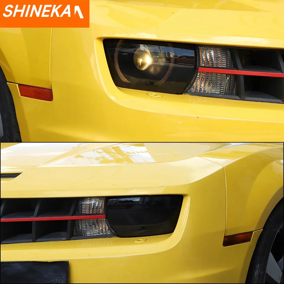 SHINEKA Car Front Headlight Lamp Decoration Cover For Chevrolet Camaro 2010 2011 2012 2013 2014 2015 Exterior Accessories