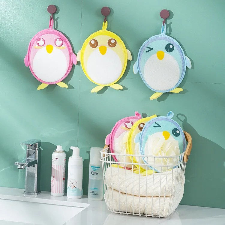 Cute Baby Bath Gloves Cartoon Animal Exfoliating Sponge Shower Brush Body Scrubber for Kids Skin Cleaner Bath Toys for Children