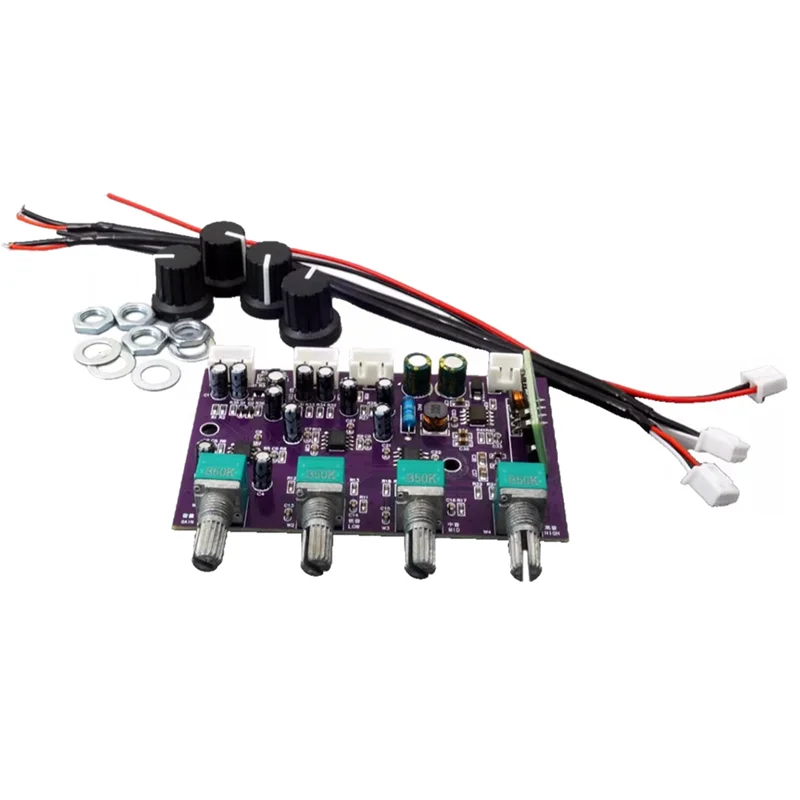 

ABAC-Outdoor Speaker NE5532 HIFI Preamp Tone Board 3-Band Balanced Bass/Mid Treble Single DC9-29V Power Supply