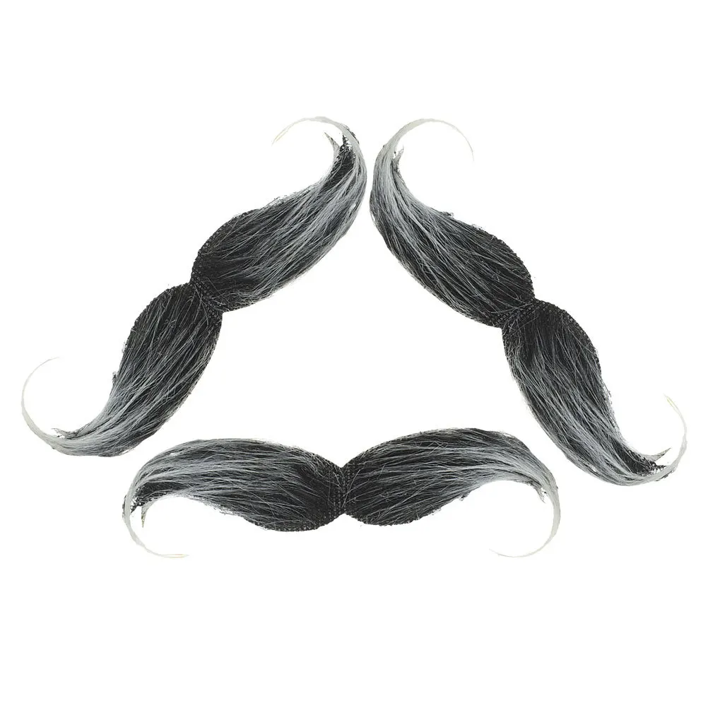 

3Pcs Realistic Fake Beard Mustache Prop Cloth False Beard Cosplay Halloween Party Masquerade Performance Costume Supplies