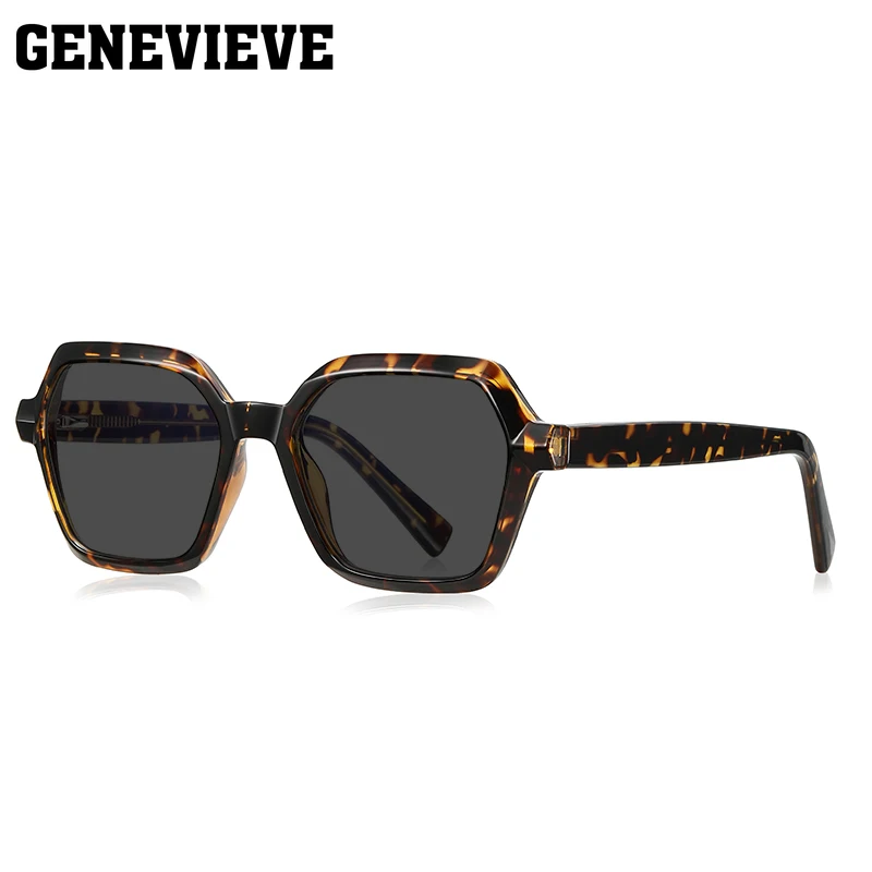 GENEVIVE-نظارات شمسية مستقطبة هندسية شخصية ، حماية من أشعة فوق البنفسجية ، نظارات شمسية طبية مخصصة ، إطار عصري ، #5