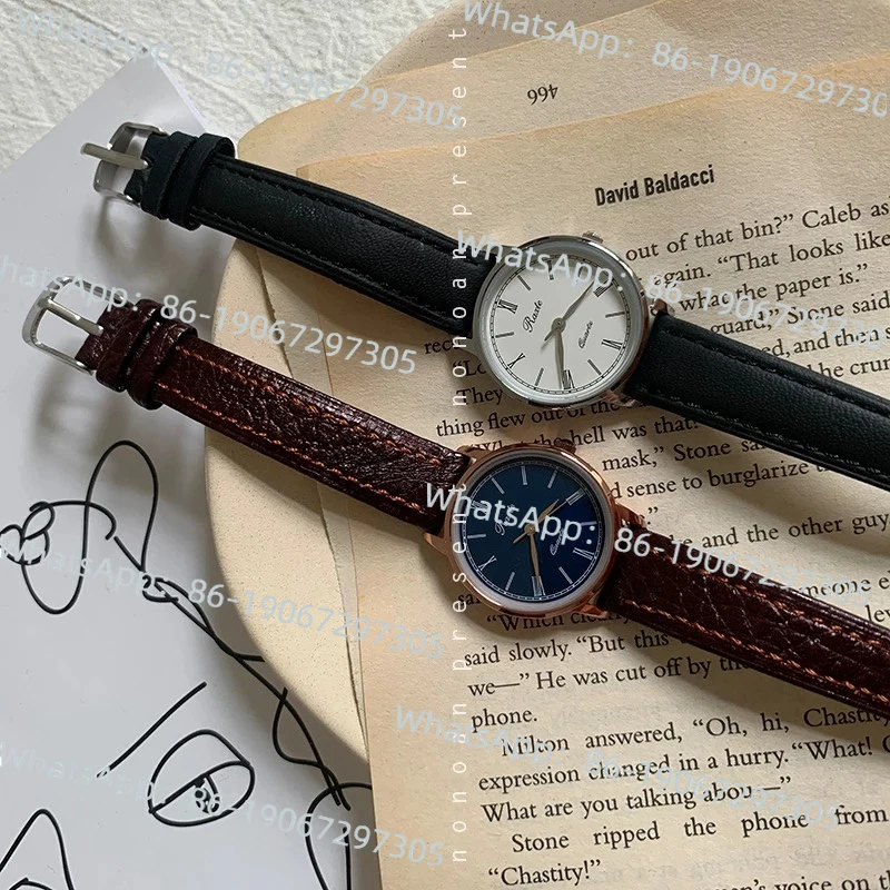 

Literary and Retro Quartz Watch Female Korean Version Simple and Versatile Ins Roman Literal Watch