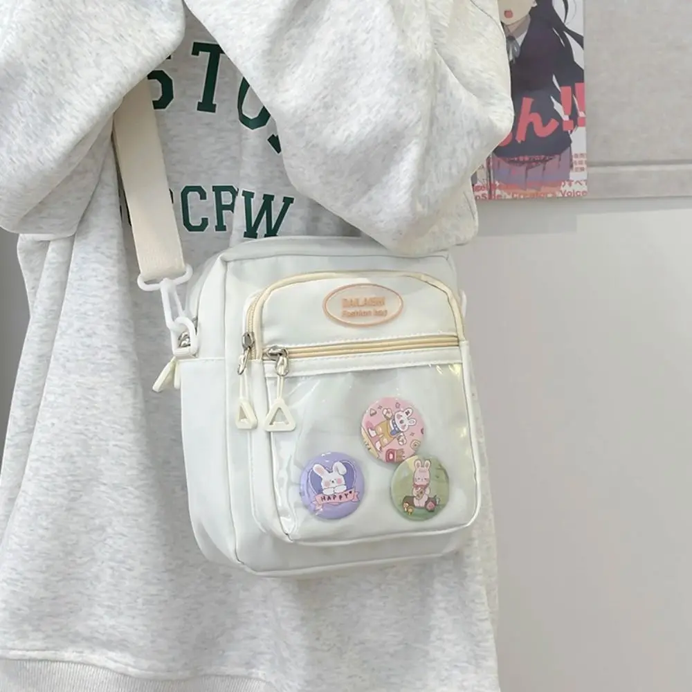 

Sweet Girls Shoulder Bags Harajuku Ita Bag Fashion Mini Crossbody Bolso Mujer Y2K Dopamine Transparent Badge Show Bag
