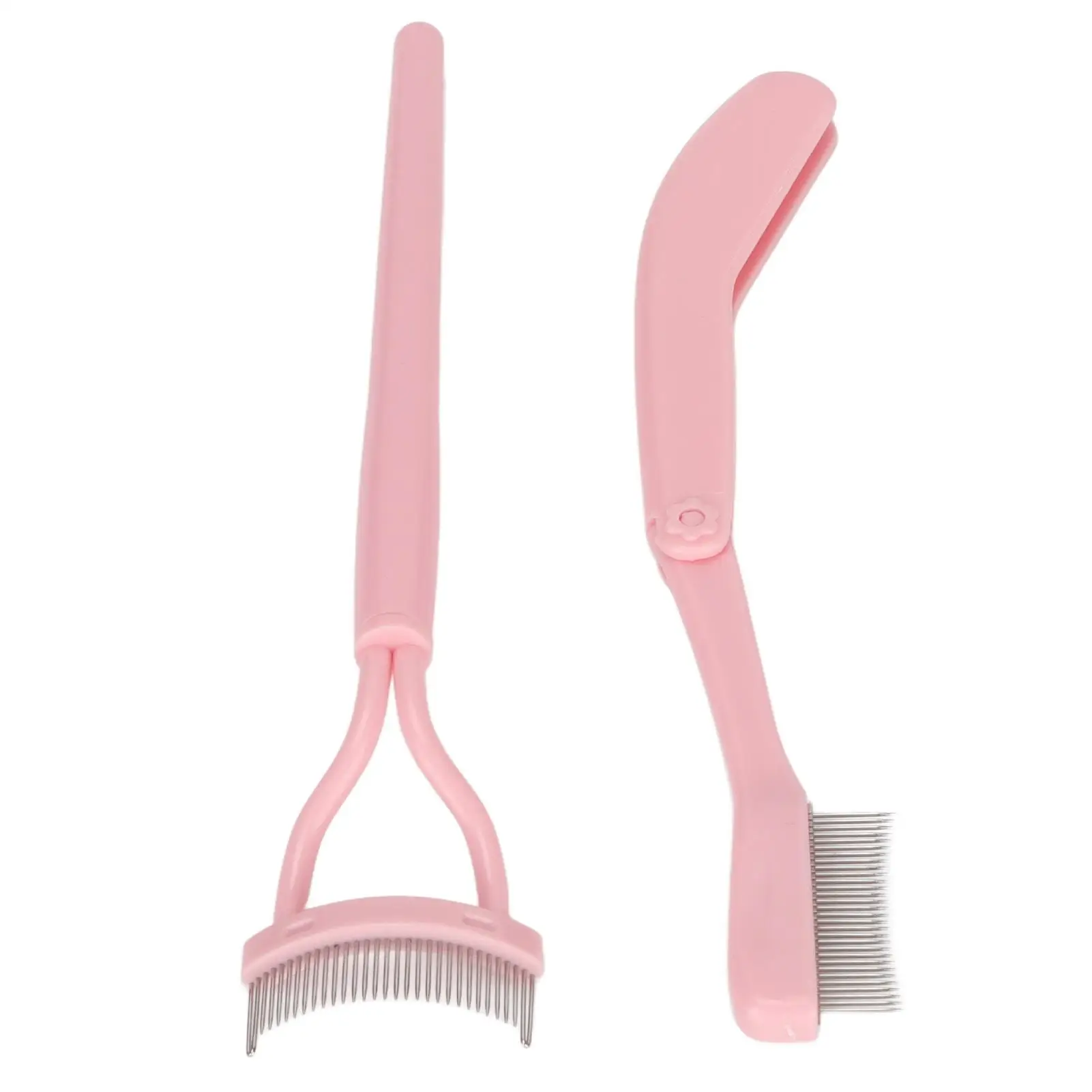 2Pcs Eyelash Separator & Grooming Brush Set - Plastic Handle Eyebrow Comb & Lash Tool for Flawless for makeup