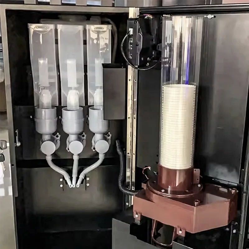 

Fully Automatic Coin Anti-phishing Operated Instant Hot Commercial Best Espresso Coffee Vending Machine With Autometic Cup Drop