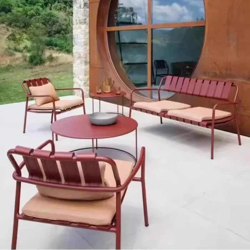 Outdoor negotiation table and chairs Cafe lounge chairs