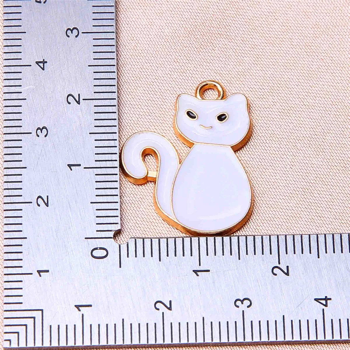 10pcs alloy dripping oil cute pet cat and dog jewelry DIY pendant earrings necklace accessories keychain pendant