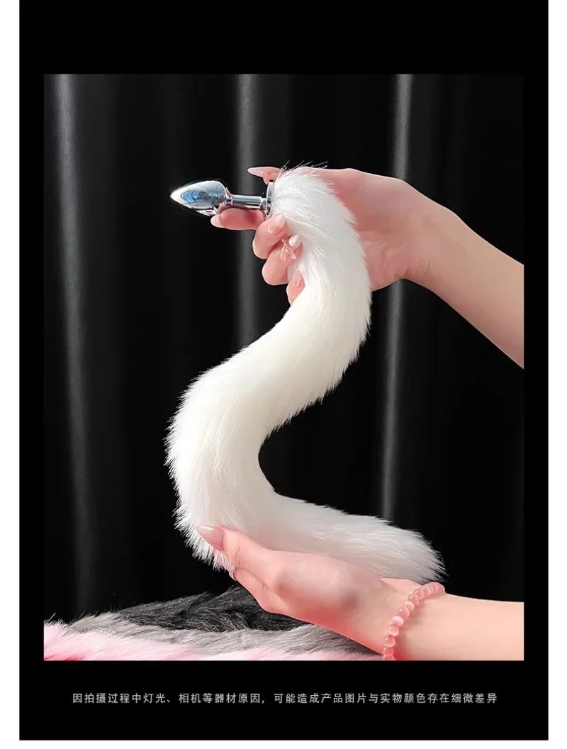 Uroczy i miękki pluszowy ogon lisa dla kobiet, idealny do cosplayu 2D, przebrania w stylu Fox Spirit, rekwizyt dla par, dodający zabawności.
