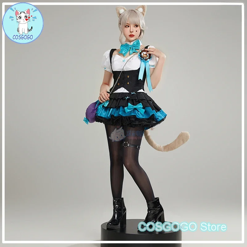 COSGOGO-Costume de Cosplay LyNouveau du Jeu Genshin Impact, Tenue d'Halloween, Uniforme d'Université pour Femme