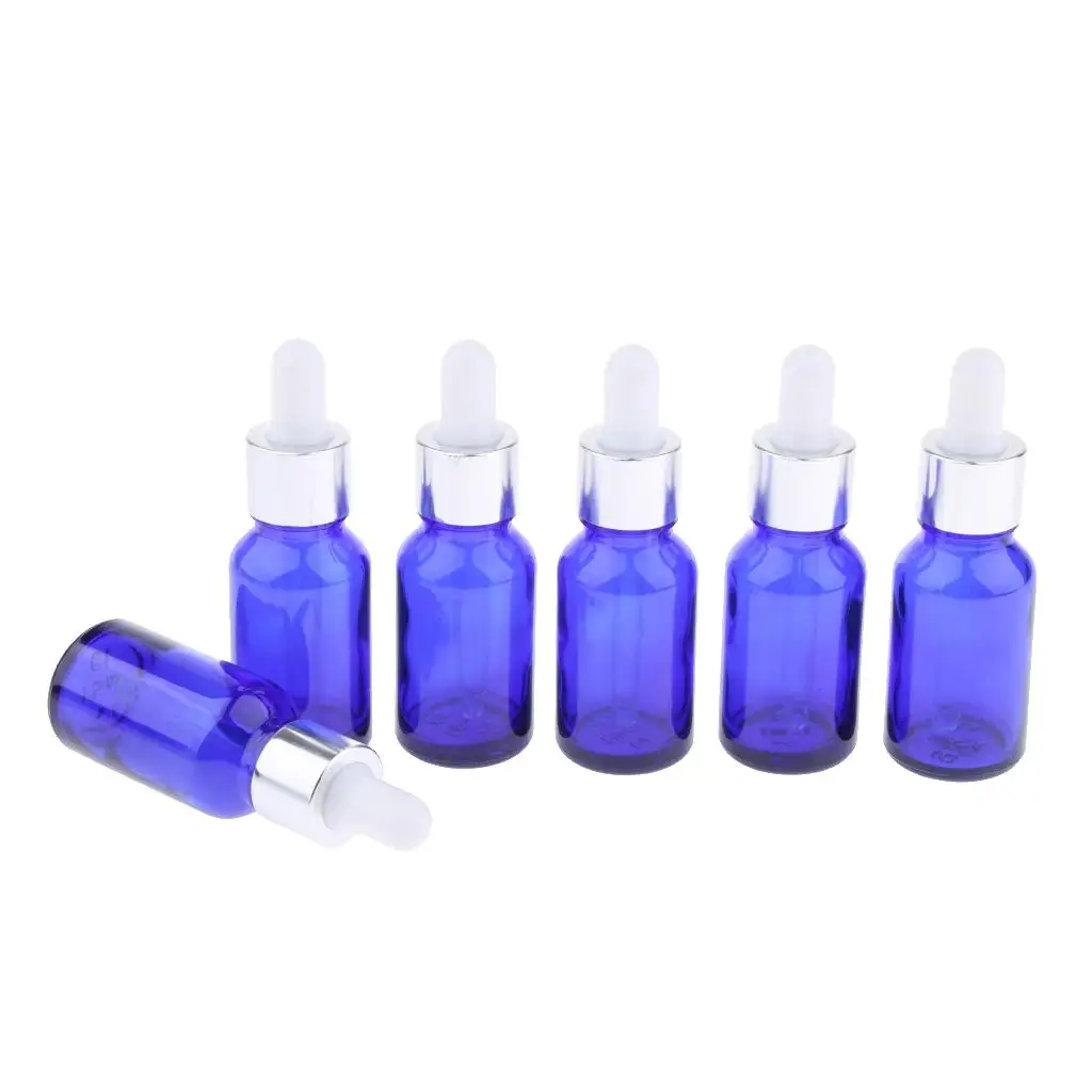Essential Oils Dropper Bottle Set Leakproof Glass Vials Eye Dropper Perfume Pipette for Home Travel Salon
