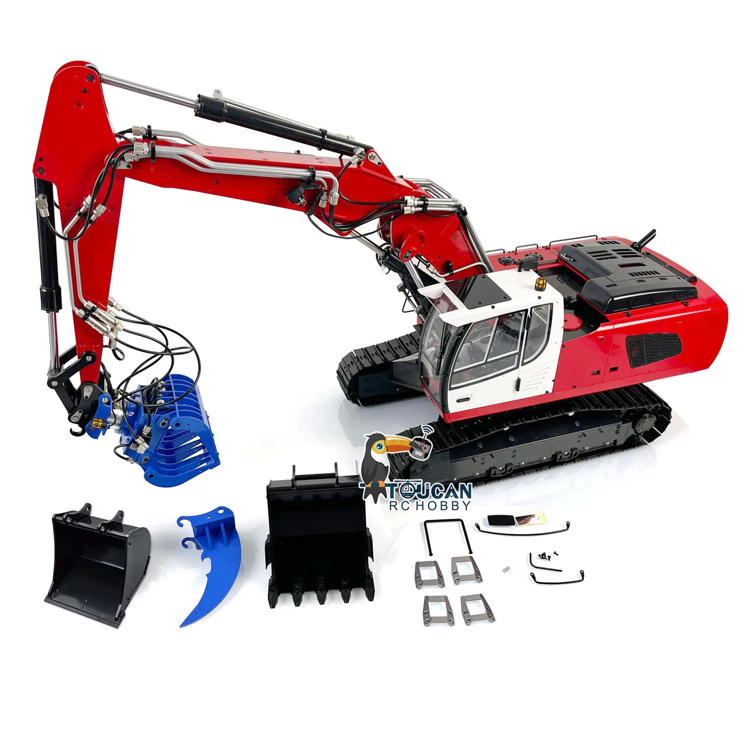 In Stock MTM 946 RC Hydraulic Excavator 1/14 Remote Control 3 Arms Tracked Construction Digger Heavy Duty Model Lights TH22730