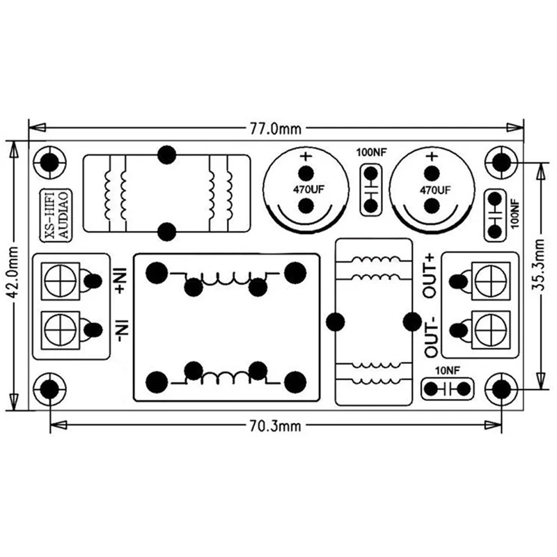 Filtre LC électromagnétique EMI pour voiture, filtre de puissance morte élevée, facile à utiliser, EMC Fcc, 20A, 12V, 24V, 48V