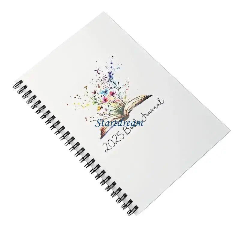 Halloween Journal Reading Tracking Notebook Portable Twin Coil Binding Planner K92C