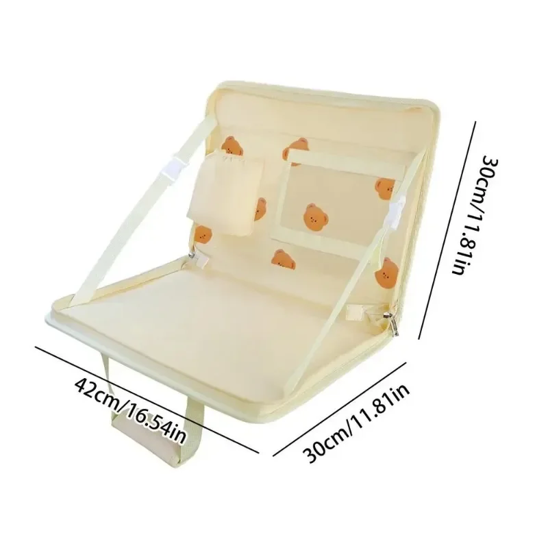 Folding Car Steering Wheel Tray Car Back Seat Notebook Small Table in-car Multi-functional Storage in-car Storage Device