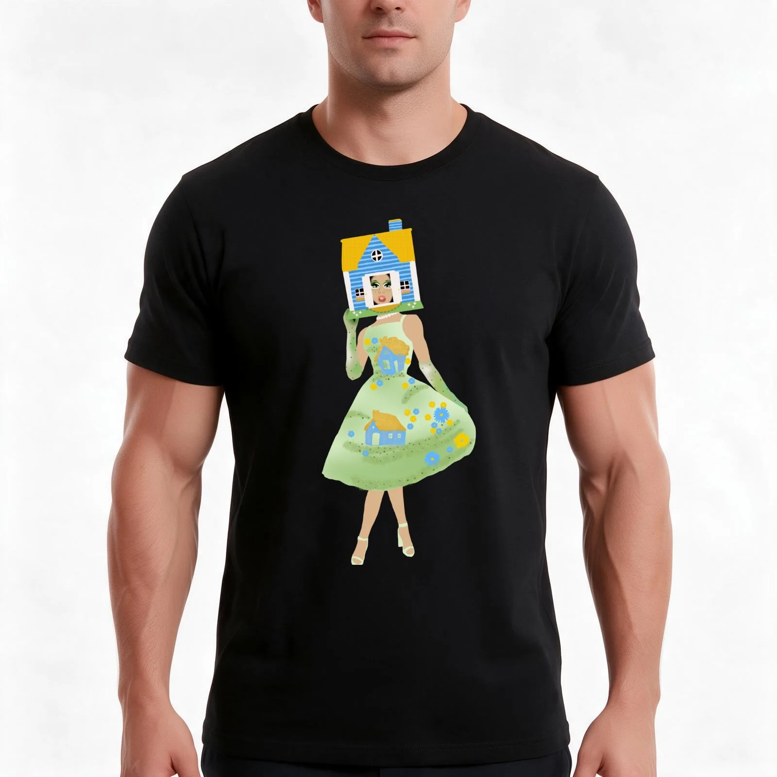 Willow Pill Drag Queen T-Shirt, Summer Casual Cotton Tee, Oversized Streetwear Tops, Vintage Graphic Print, Unisex Men Women