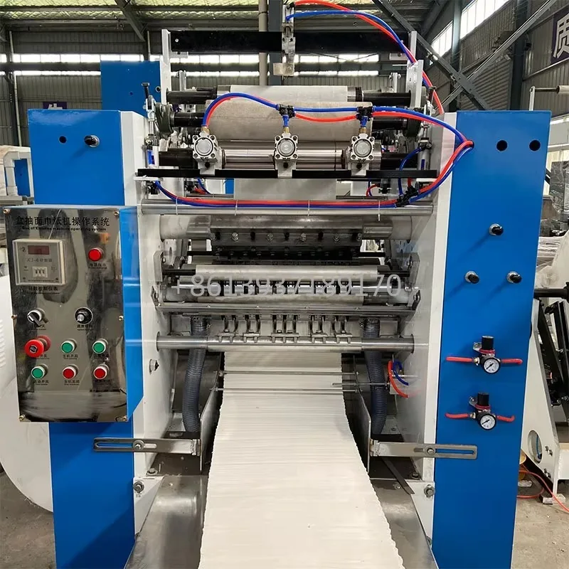 Full Automatic Facial Tissue Machine 2 Line v Fold  Facial Tissue Machine with Edge Embossing