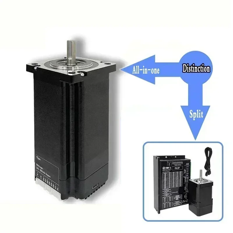 DC24-48V Nema23 Closed Loop Stepper Motor Drive 8mm Shaft  All-in-one Encoder 57mm Easy Servo Motor 1000 Line Encoder
