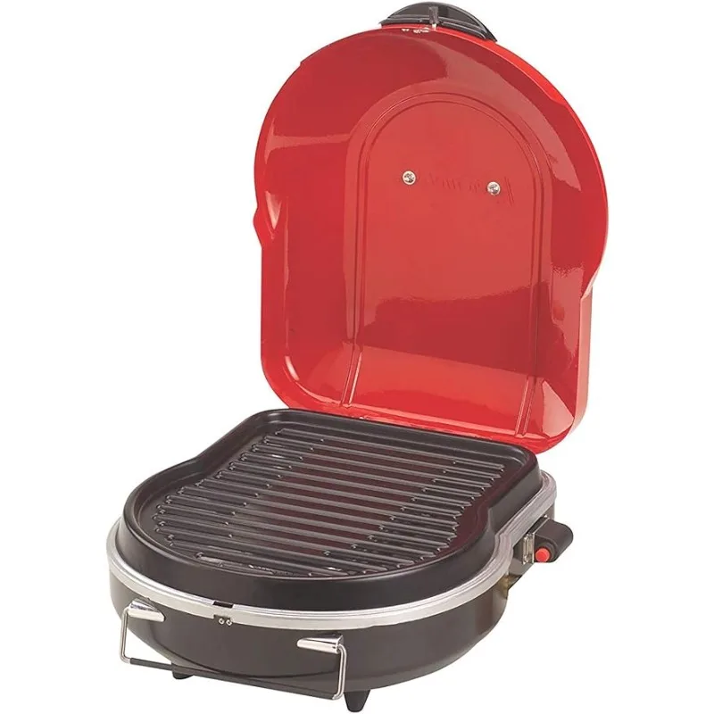 

Coleman Fold N Go 1-Burner Propane Grill, Lightweight & Portable Grill with Push-Button Starter, Adjustable Horseshoe Burner