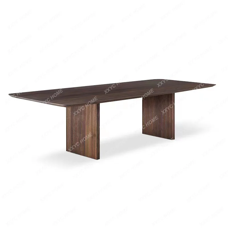 

Nordic and Japanese Style Solid Wood Long Table Italian Minimalist Log Large Long Table