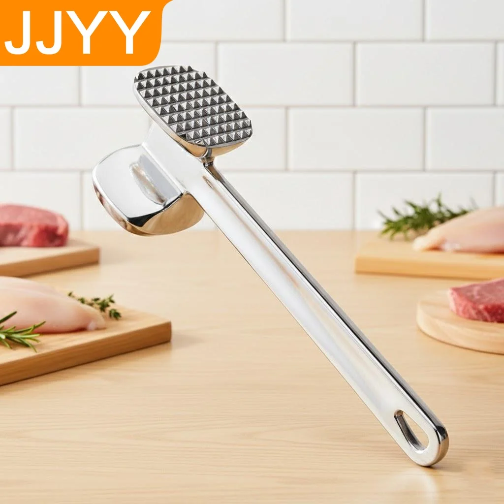 Stainless Steel Meat Tenderizer Hammer Dual Head Mallet Kitchen Tool for Steak Beef Chicken Pork Cooking Accessories
