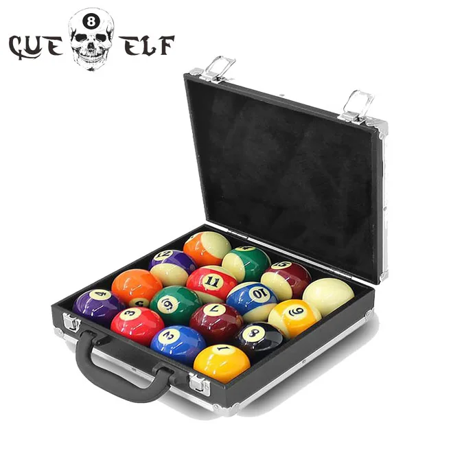 Cueelf Pool Balls Set with 16 Holes (American Billiards)  Pool Carrying Case Accessory with Carry Handle