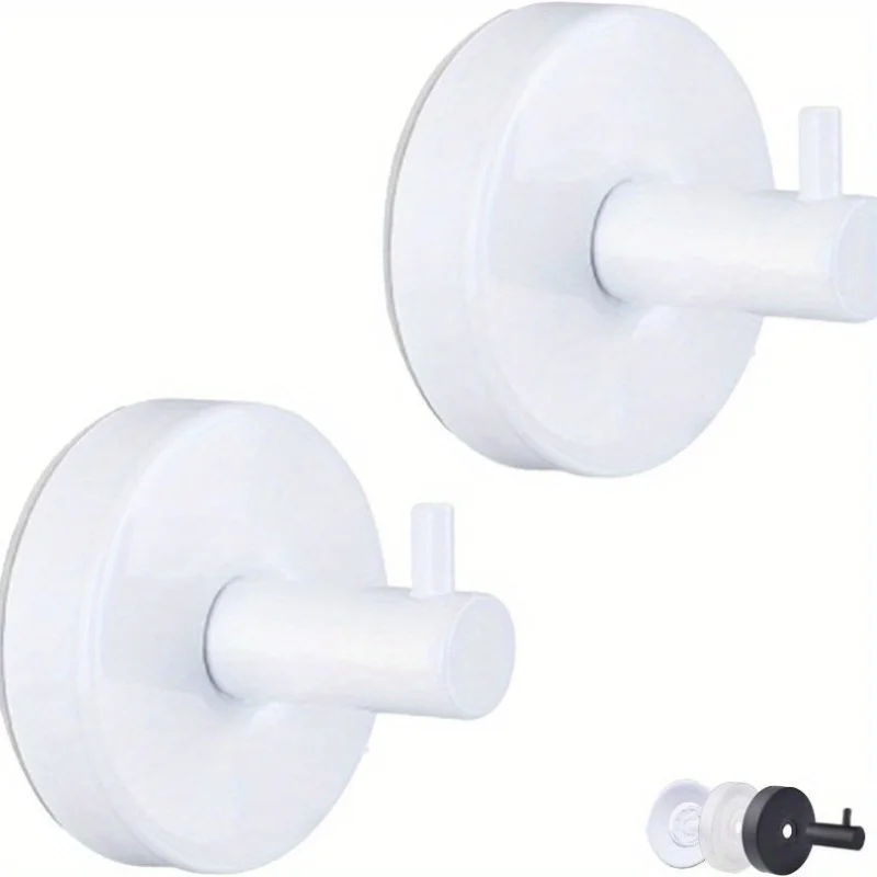 2pcs Stainless Steel Suction Cup Hooks | Heavy Duty Rust-Resistant,  Damage-Free Wall Hooks