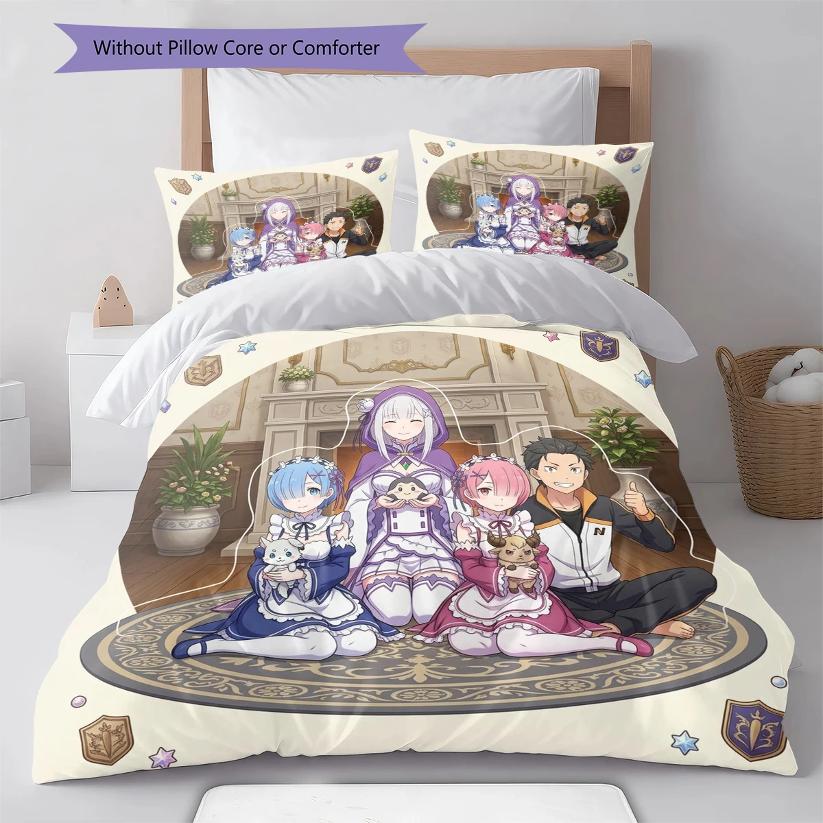 Re Zero Comfortable Softness Duvet Cover, Children Bedding Gift, Extra LargeMultiple Sizes -HE48