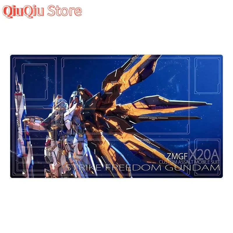 600*350*2mm 반다이 애니메이션 건담 시리즈 게임 GCG DIY 카드 플레이매트 스트라이크 프리덤 캐스터리아 유니콘 컬렉션 장난감