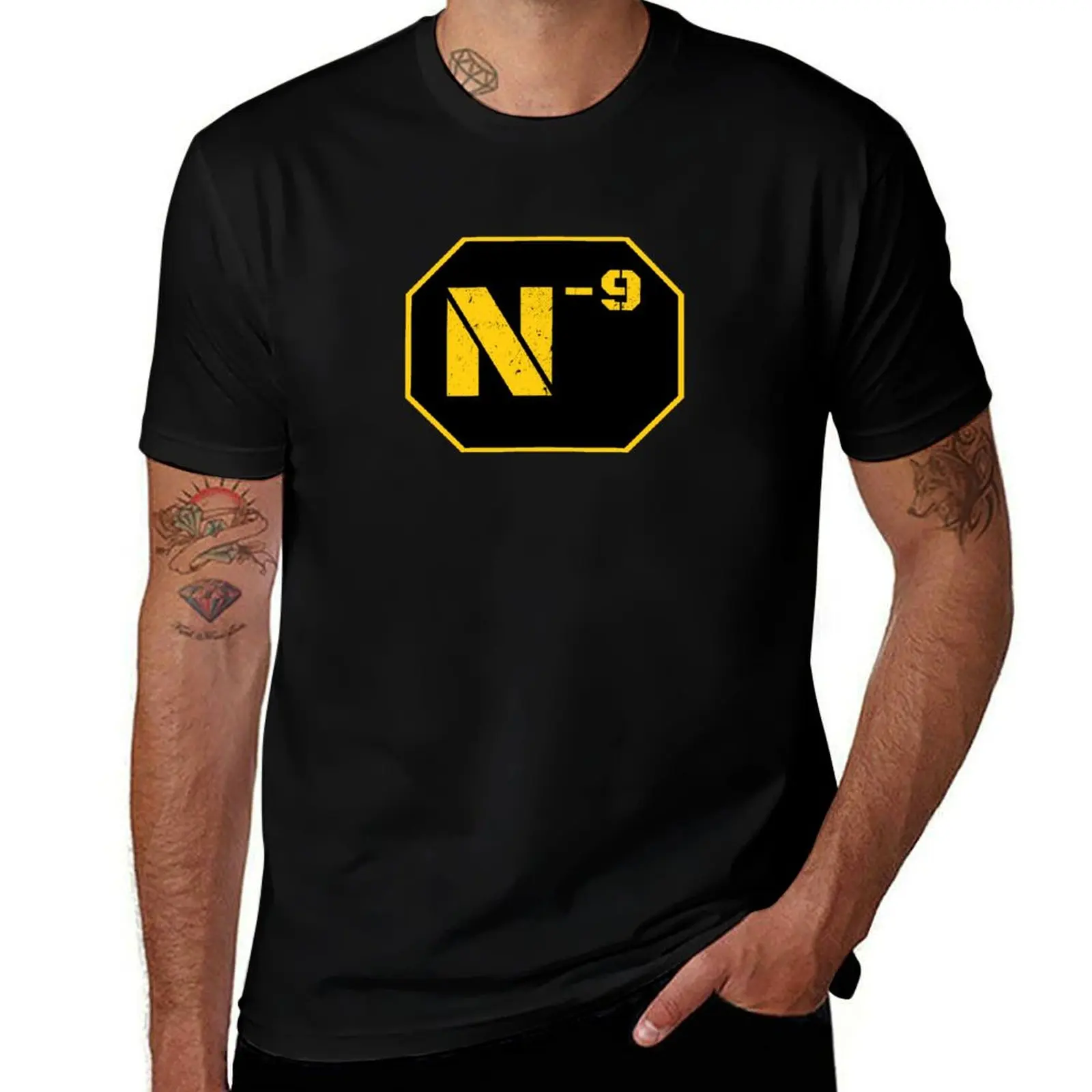

Nanomancer 'N To The Negative Nine' logo T-Shirt for a boy aesthetic clothes mens t shirts casual stylish